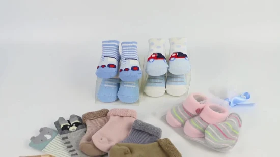 Enfants unisexe bébé enfants Bci coton chaussettes courtes de gros